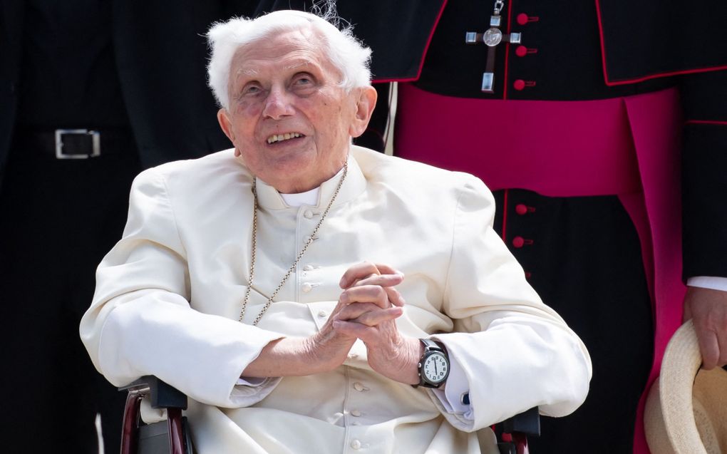 De voormalige paus Benedictus XVI. beeld AFP, Sven Hoppe 