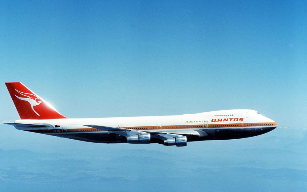 Een Boeing 747 van de Australische luchtvaartmaatschappij Quantas. Foto ANP