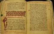 Manuscript van een gedeelte van het Nieuwe Testament, vermoedelijk uit de dertiende eeuw. beeld Wikimedia