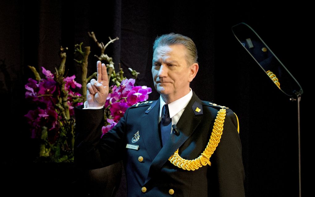 In 2013 werd Gerard Bouman beëdigd tot korpschef van de Nationale Politie. beeld ANP, Koen van Weel 