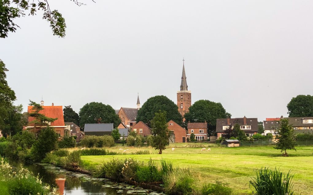 De Grote Kerk in Montfoort, waar dinsdag een bidstond voor de Europese verkiezingen werd gehouden. beeld Getty Images, Meindert van der Haven