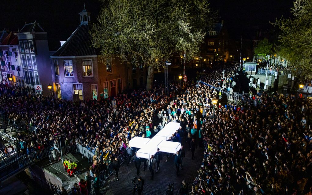 Uitvoering van The Passion in Dordrecht in 2019. beeld ANP, Bart Maat