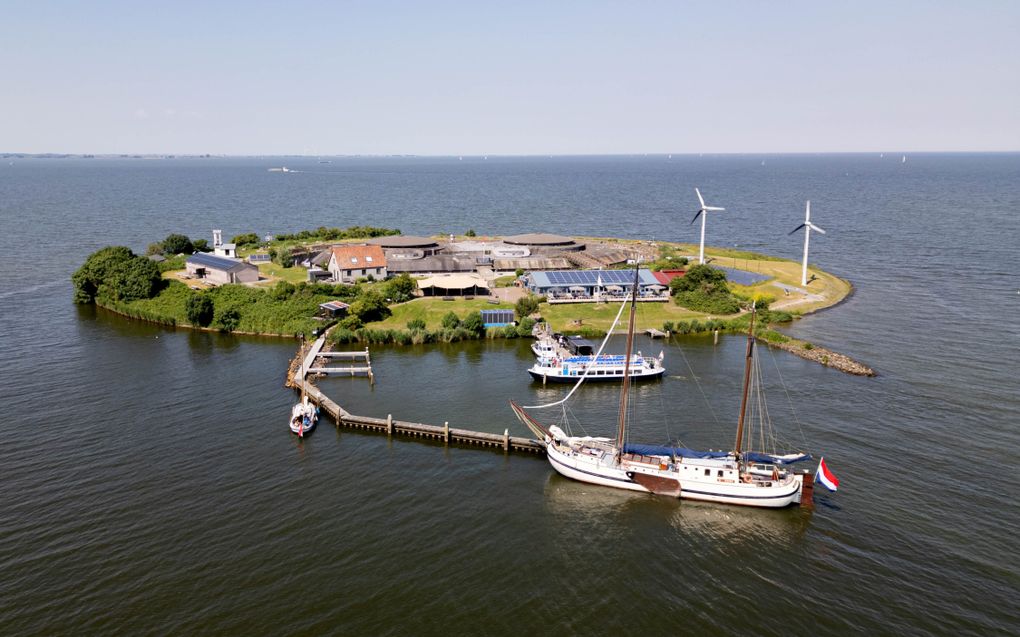 Forteiland Pampus onderging de afgelopen tijd een metamorfose. Pampus is nu zelfvoorzienend en fossielvrij. Een unieke prestatie. beeld Maartje Scheers