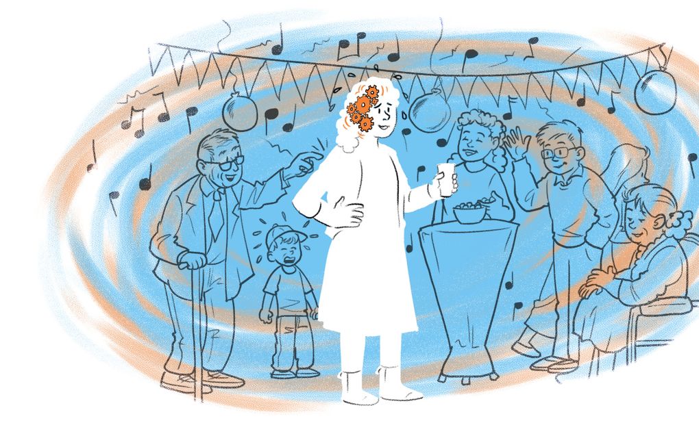 Vrouw met autisme is sociaal, maar verwerkt prikkels langzaam. beeld RD