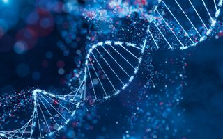 Rode en blauwe bolletjes die met lijnen aan elkaar zijn verbonden.