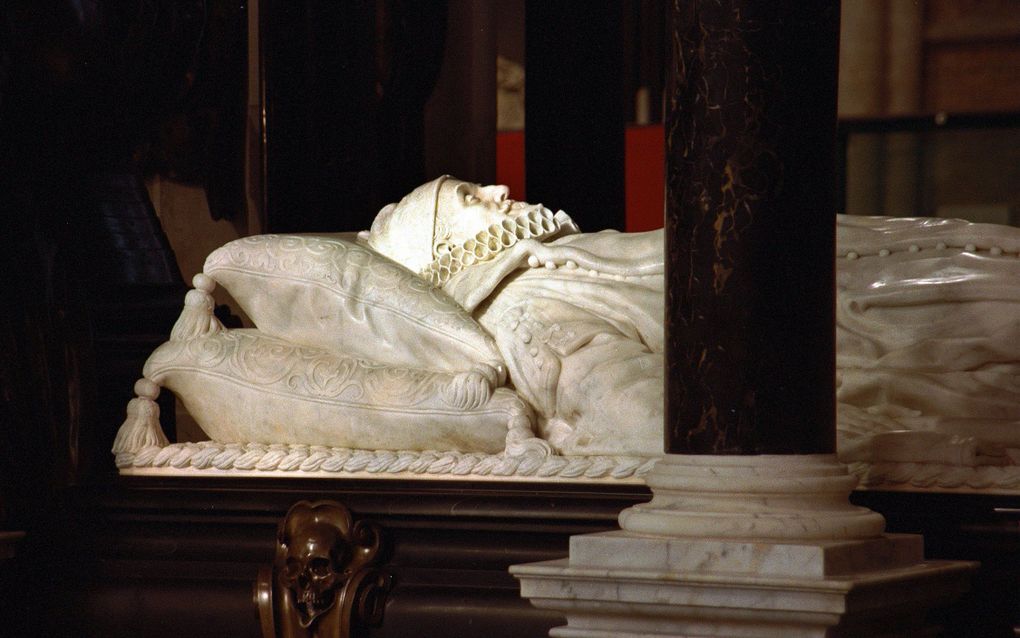 Het praalgraf van prins Willem van Oranje in de Nieuwe Kerk in Delft. Foto ANP