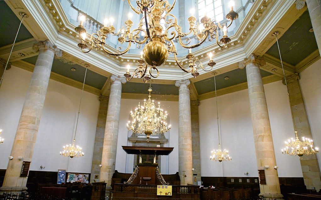 Interieur van de Leidse Marekerk. beeld RD, Henk Visscher