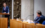 Eddy van Hijum (NSC) in de Tweede Kamer tijdens het verantwoordingsdebat over het jaar 2023. beeld ANP, Robin Utrecht