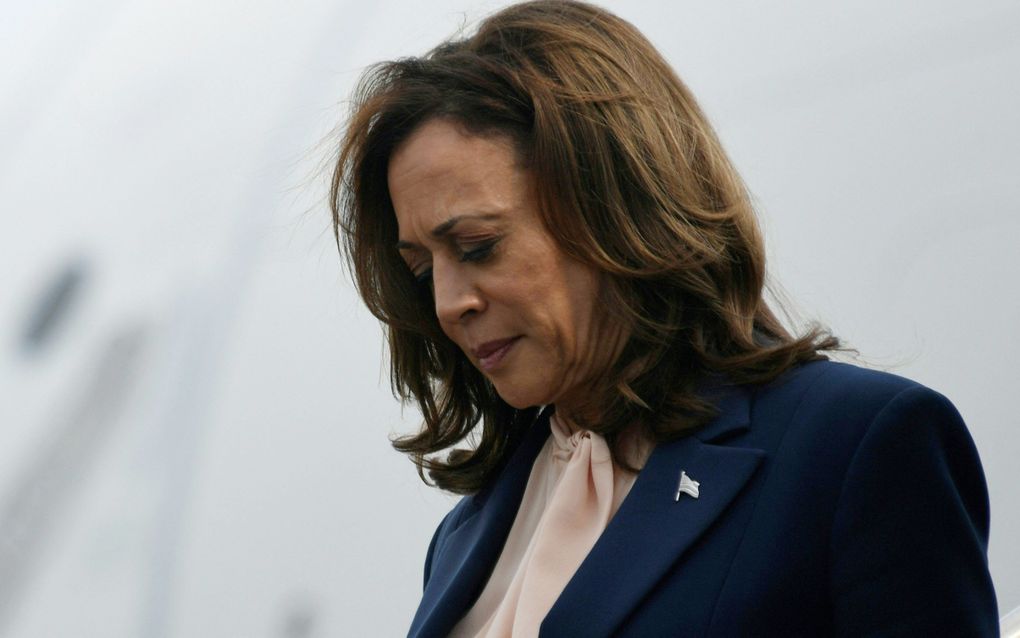 De Democratische presidentskandidaat Kamala Harris. beeld AFP, Matthew Hatcher