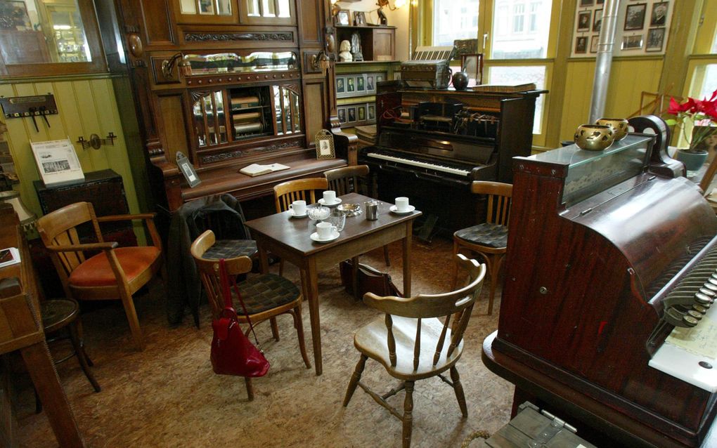Het café in het Pianola Museum in Amsterdam.
beeld RD, Anton Dommerholt