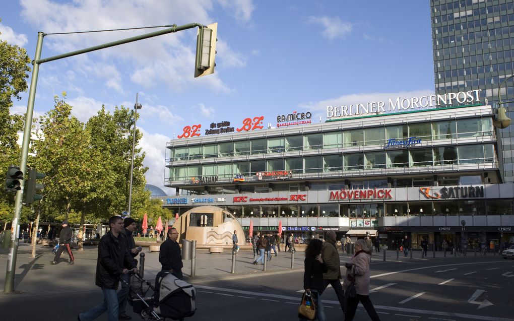 Winkelcentrum Europa-Center in Berlijn. beeld ANP, Lex van Lieshout