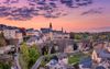 Uitzicht op het oude centrum van de stad Luxemburg. beeld iStockphoto