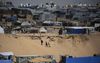 Een tentenkamp in Rafah. beeld AFP
