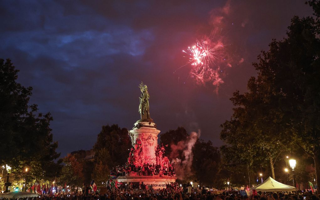 Place de la Republique, Parijs. beeld EPA, Yoan Valat.