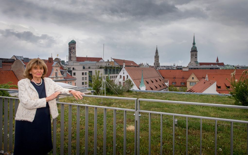 Charlotte Knobloch, presidente van de Joodse gemeente in München, was woensdag een van de sprekers bij de solidariteitsactie. De foto is genomen in 2019, op het dak van de Ohel Jakobsynagoge in München. beeld RD, Henk Visscher