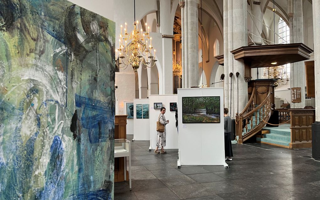 Korfexpositie ”Levend water” in de Sint-Joriskerk in Amersfoort. beeld RD