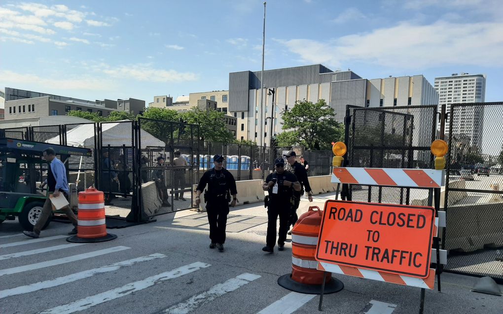 De stad Milwaukee is in een vesting veranderd. beeld Riekelt Pasterkamp