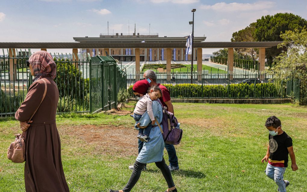 Het Israëlische parlement in Jeruzalem. beeld AFP, Menahem Kahana