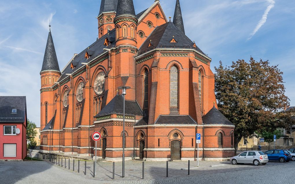 De Lutherkirche in Apolda, waar de negentigjarige man was opgesloten. beeld Wikimedia, Krzysztof Golik