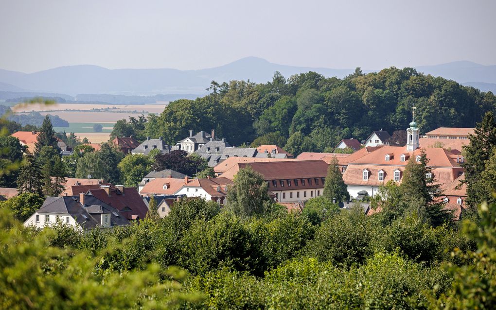 Blik op Herrnhut, Oost-Saksen (Duitsland), stichtingsplaats van de Moravische broeders ofwel hernhutters. beeld epd-bild, Nikolai Schmidt