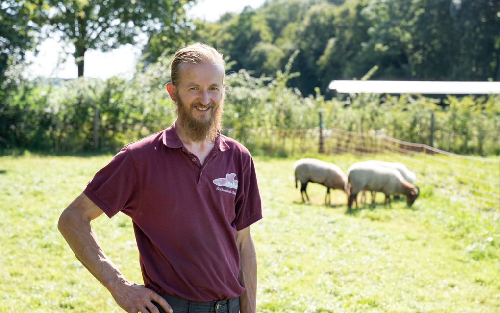 Veehouder Pieter van der Meer vaccineert zijn schapen niet tegen het blauwtongvirus. Hij gelooft in de herstellende kracht van de natuur. beeld Niek Stam