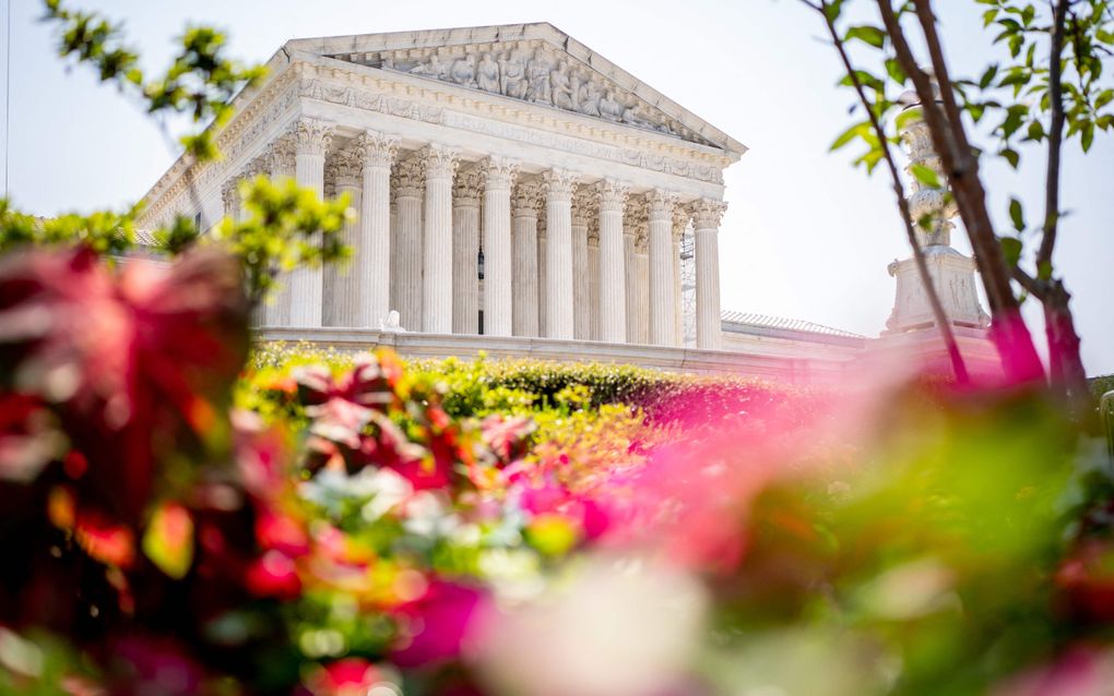 Het federale hooggerechtshof in de Amerikaanse hoofdstad Washington. beeld AFP, Andrew Harnik