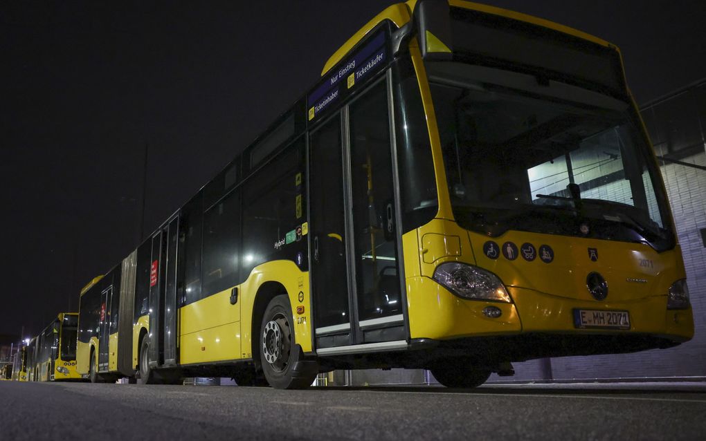 Bussen in Duitsland. beeld EPA, Christopher Neundorf