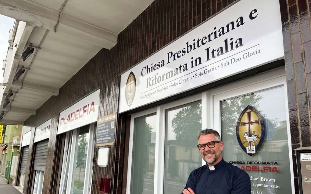 De Amerikaanse ds. Michael Brown is predikant van de grootste reformatorische gemeente in Italië: de Chiesa Riformata Filadelfia in Milaan. beeld RD