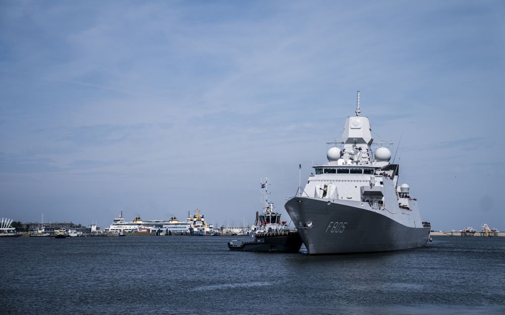 Het Nederlandse fregat Zr. Ms. Evertsen. beeld ANP, Siese Veenstra 