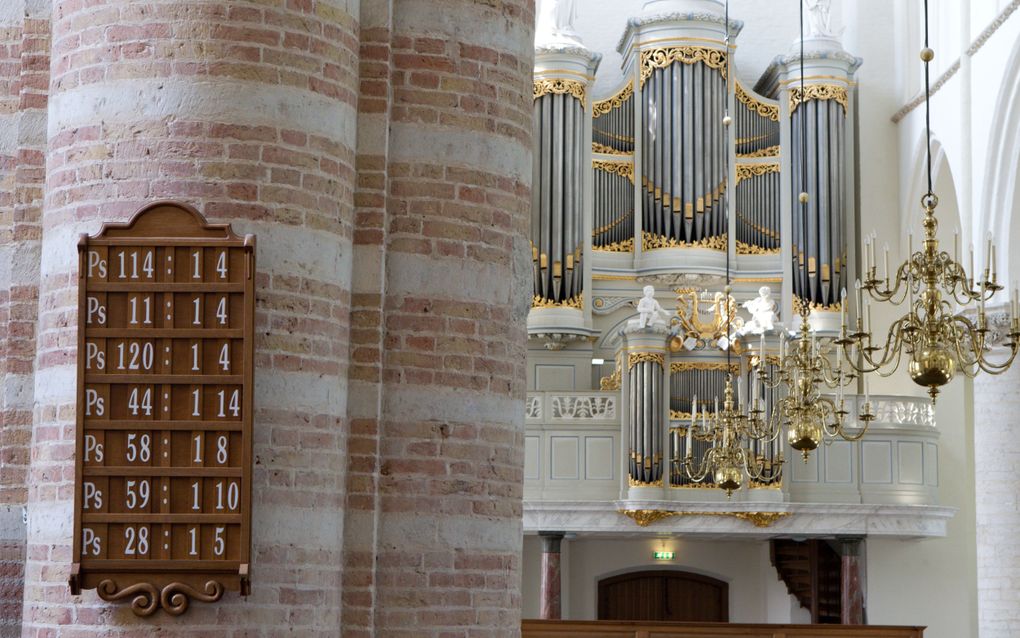 Het Van Damorgel in de Grote kerk van Tholen. Beeld RD, Anton Dommerholt
