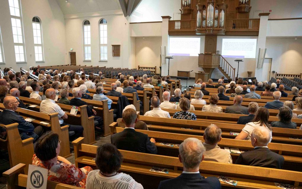 Zendingsdag van de Hersteld Hervormde Kerk, zaterdag in Lunteren. beeld Niek Stam