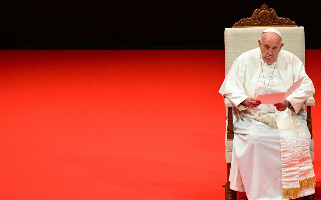 Paus Franciscus, donderdag in Singapore, het laatste land dat hij deze week bezocht. beeld AFP, Tiziana Fabi