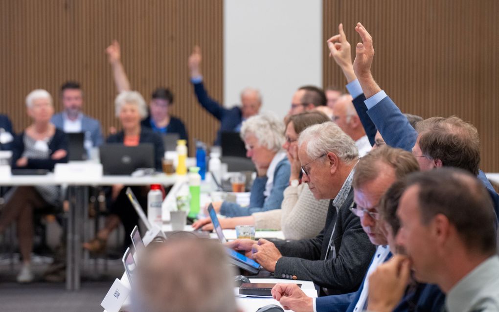 De generale synode van de Protestantse Kerk in Nederland in juni. beeld Niek Stam