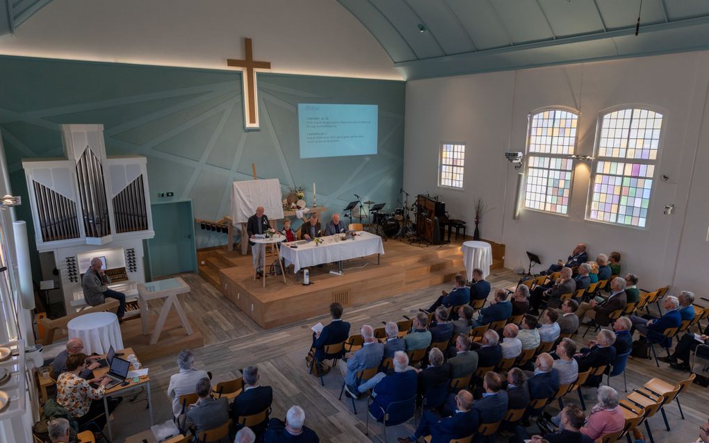 De Gereformeerde Kerken vrijgemaakt en de Nederlands Gereformeerde Kerken rondden in 2023 in Zoetermeer de eenwording van beide kerken af. beeld Martin Droog