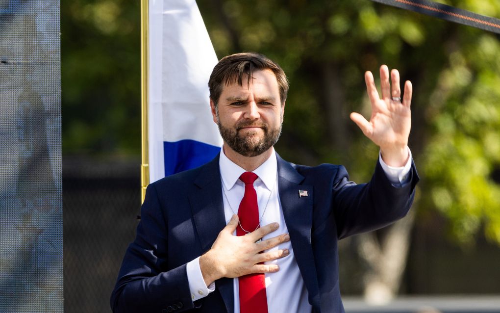 De Republikeinse kandidaat-vicepresident J.D. Vance. beeld EPA, Jum Lo Scalzo