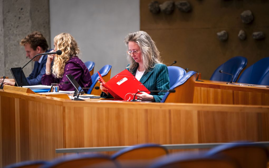 Fleur Agema, minister van Volksgezondheid, Welzijn en Sport tijdens het debat over de begroting van haar ministerie. beeld ANP,  Lina Selg