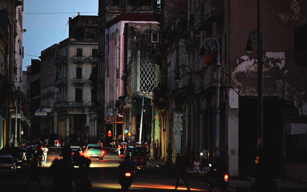 Stroomstoring in Cuba. beeld AFP,  ADALBERTO ROQUE