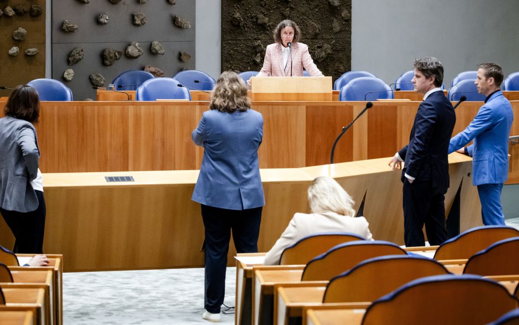 Tweede Kamerleden tijdens een vervolgdebat in de Tweede Kamer over de begroting van het ministerie van Asiel en Migratie. ANP Sem van der Wal