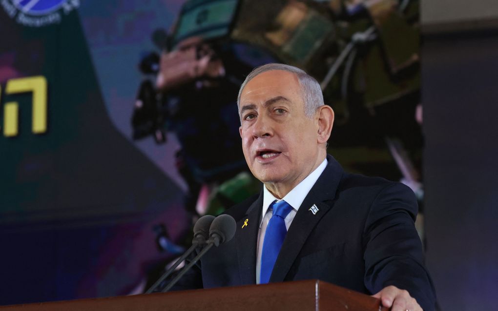 De Israëlische premier Benjamin Netanyahu. beeld AFP, Gil Cohen-Magen 