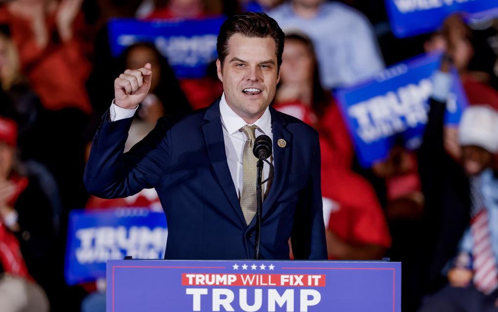 Beoogd justitieminister Matt Gaetz is ook in zijn partij omstreden. beeld EPA, Erik S. Lesser