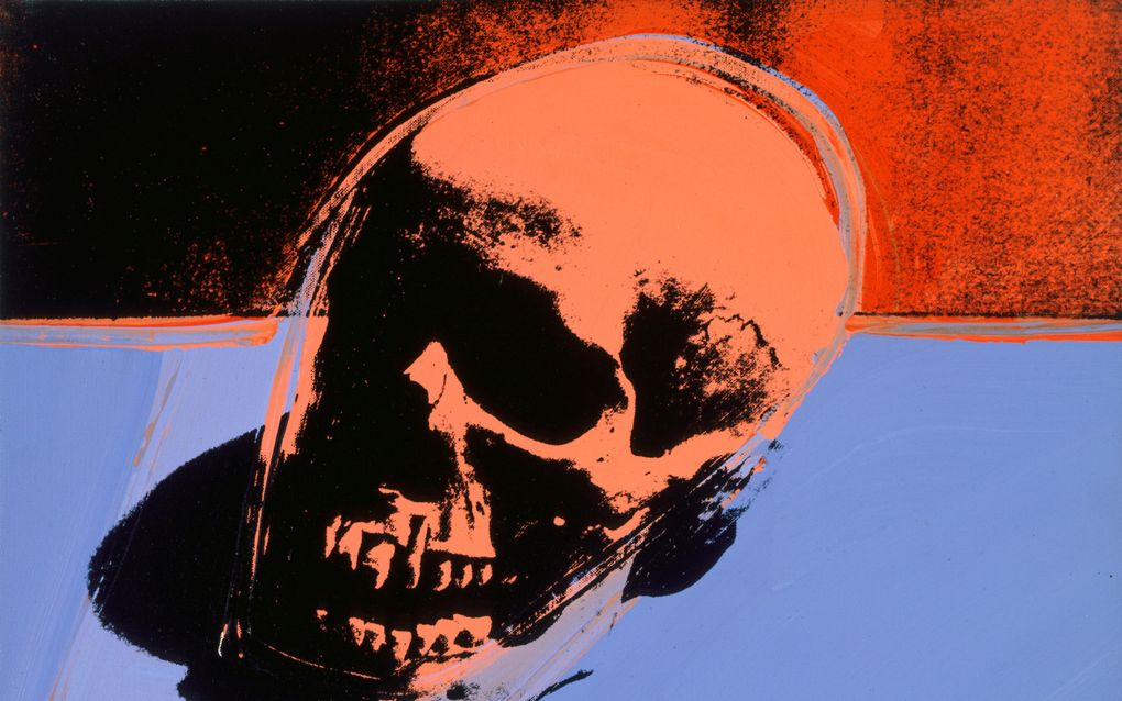 Andy Warhol, _Self-portrait with Skull_, 1977, Medium: Polaroid<sup>TM</sup> Polacolor Type 108. The Andy Warhol Museum, Pittsburgh; Founding collection, Contribution The Andy Warhol Foundation for the Visual Arts, Inc. 1998.1.2866 © The Andy Warhol Foundation for the Visual Arts, Inc. c/o Pictoright Amsterdam 2024.