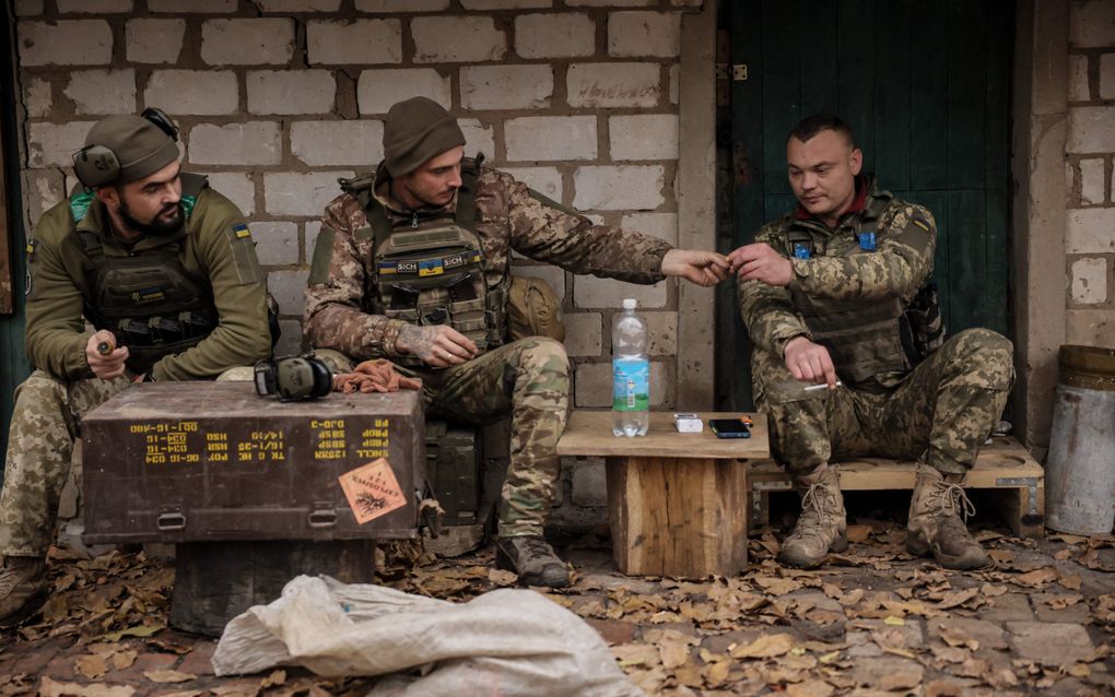 Oekraïense militairen in Donetsk. beeld AFP/Ukrainian Armed Forces