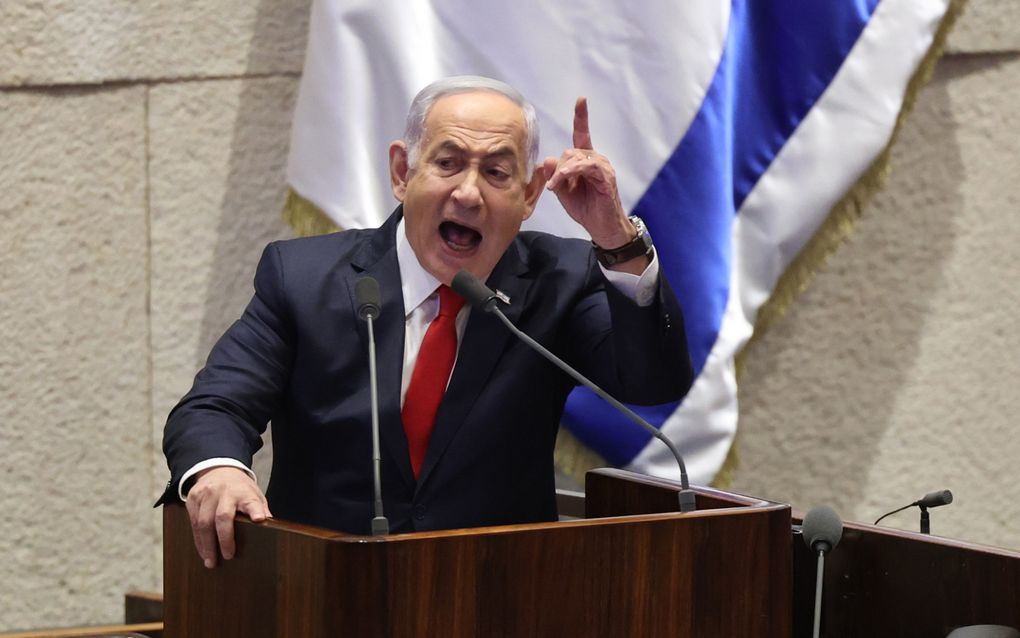 De Israëlische premier Benjamin Netanyahu. beeld EPA, Abir Sultan