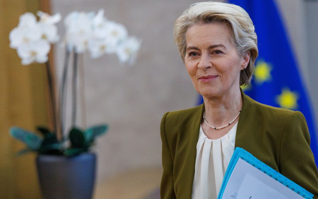 Commissievoorzitter Ursula von der Leyen. beeld EPA, Olivier Matthys 