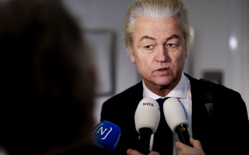 PVV-leider Wilders wil niet onderhandelen over een totaalpakket van alle begrotingen. beeld ANP, Ramon van Flymen