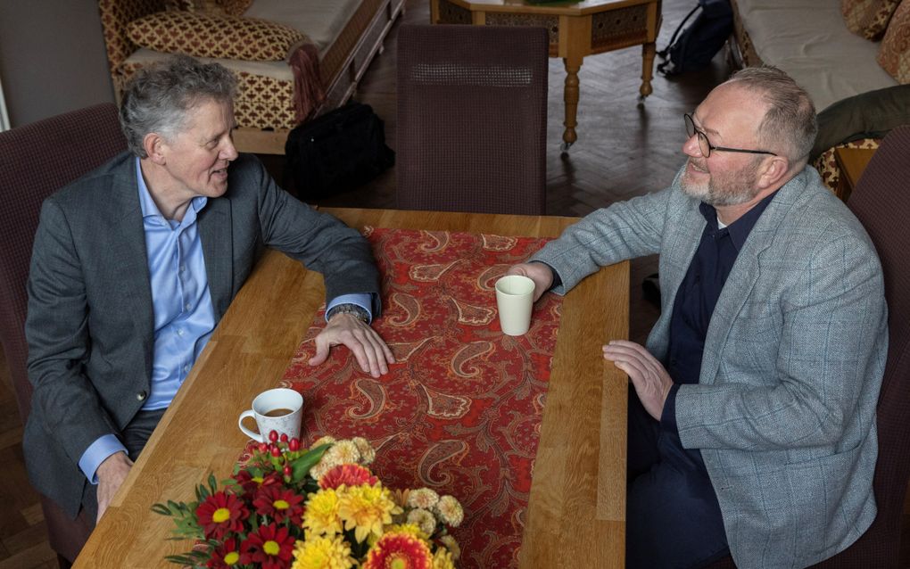 Cees Rentier (l.) van stichting Evangelie & Moslims en Jan Pieter Mostert van stichting Gave. beeld Erik Kottier