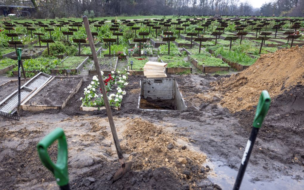 De voorbereidingen voor een begrafenis op Maqbara. beeld Sjef Prins 