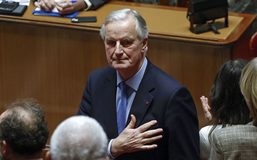 Michel Barnier. beeld EPA, YOAN VALAT