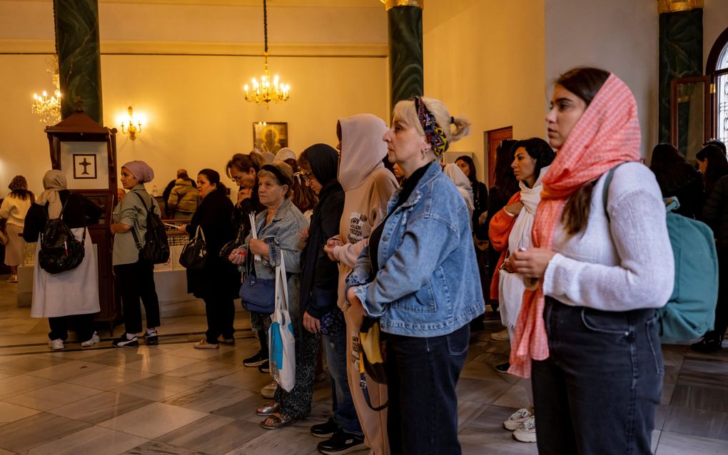 Gebed in een Turkse kerk in Istanbul. beeld AFP, Yasin Akgul