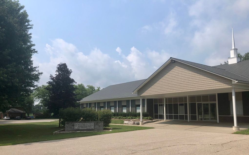 De Springford Reformed Church in Springford, Ontario, Canada. beeld Springford Reformed Church